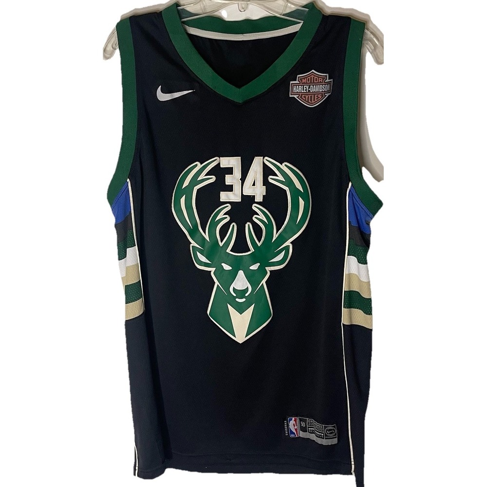 Milwaukee Bucks Giannis Antetokounmpo #34 Nike‎ Swingman Jersey Men's L